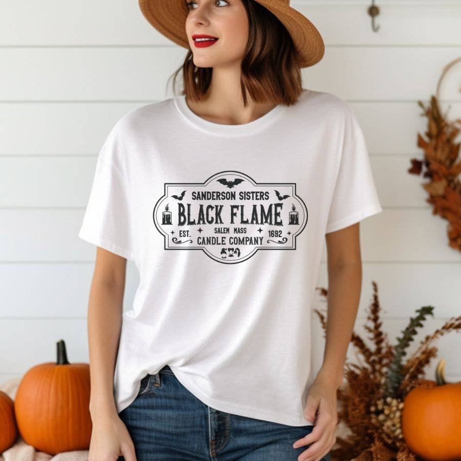 Sister Ray - Sanderson Sisters Black Flame Co Halloween T Shirt