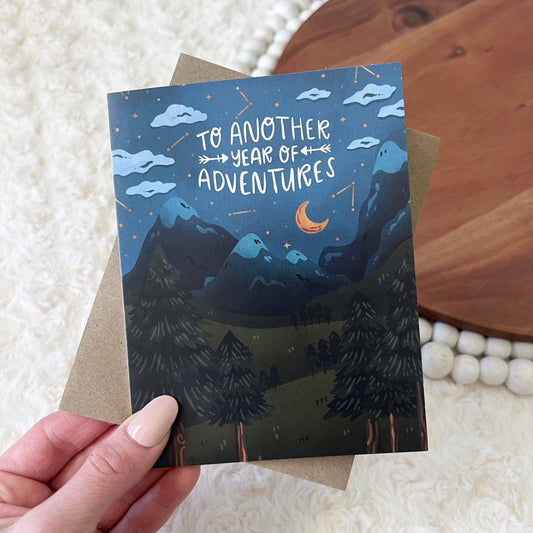 Big Moods - "To Another Year Of Adventures" Greeting Card