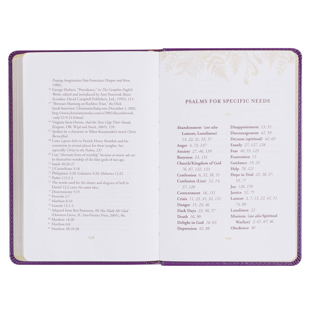 Christian Art Gifts - Devotional Praying the Psalms Faux Leather