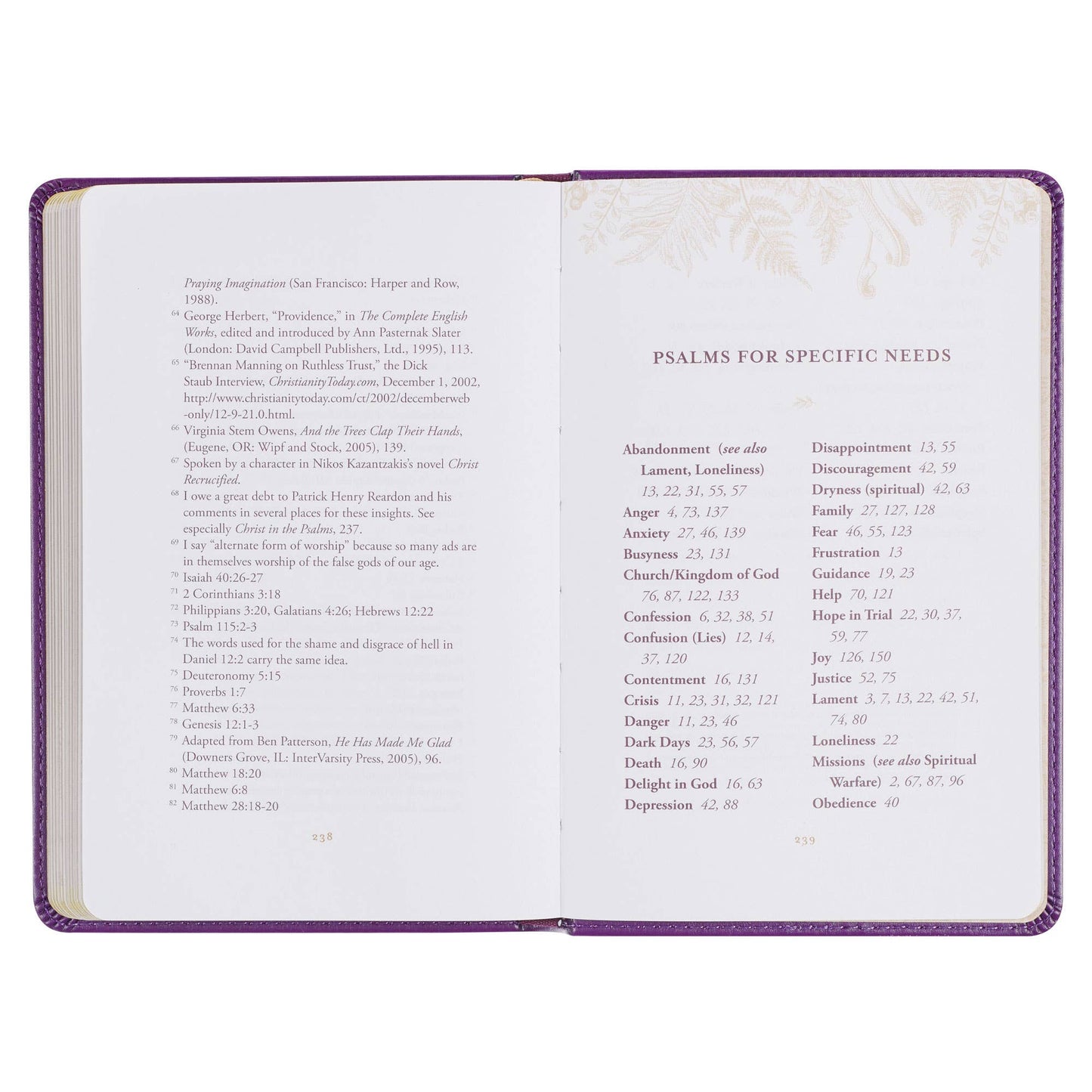 Christian Art Gifts - Devotional Praying the Psalms Faux Leather