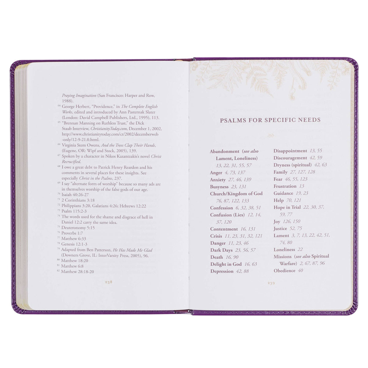 Christian Art Gifts - Devotional Praying the Psalms Faux Leather