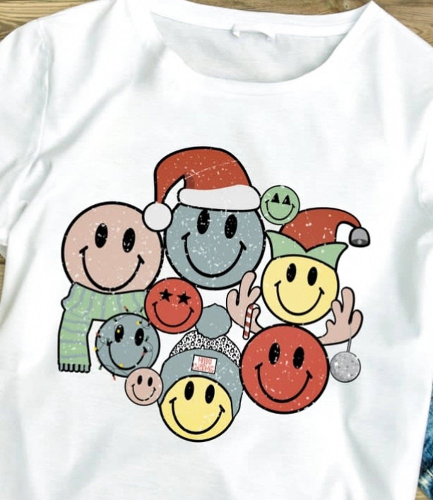 Peach Closet - Christmas Smileys Tee