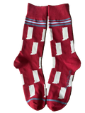 Buy Socks You All - Indiana State Shapes Crimson and Cream Men's Socks