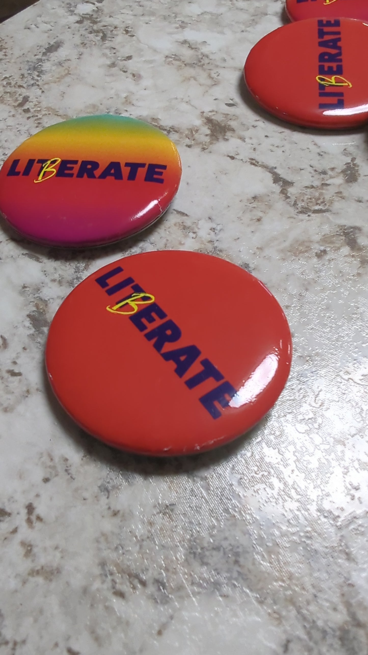 Liberate banned books button