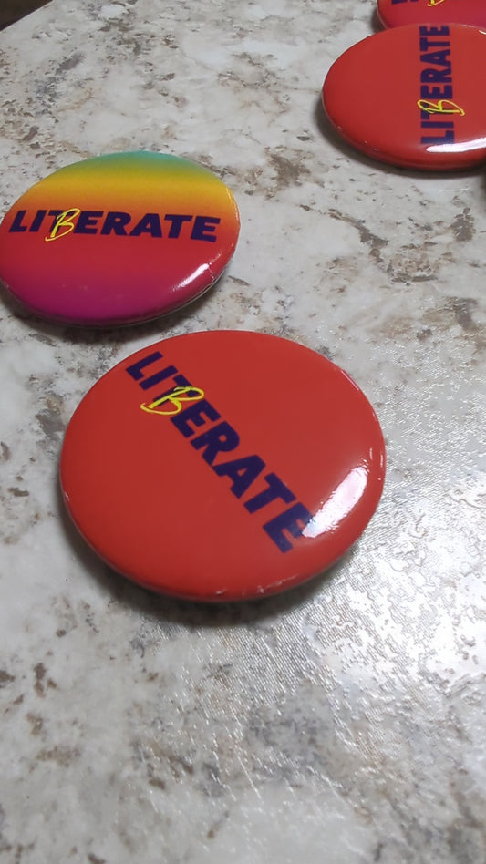 Liberate banned books button