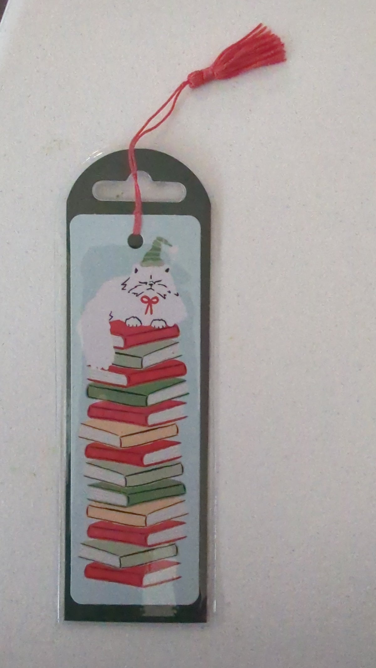 Holiday Cat Stack Bookmark