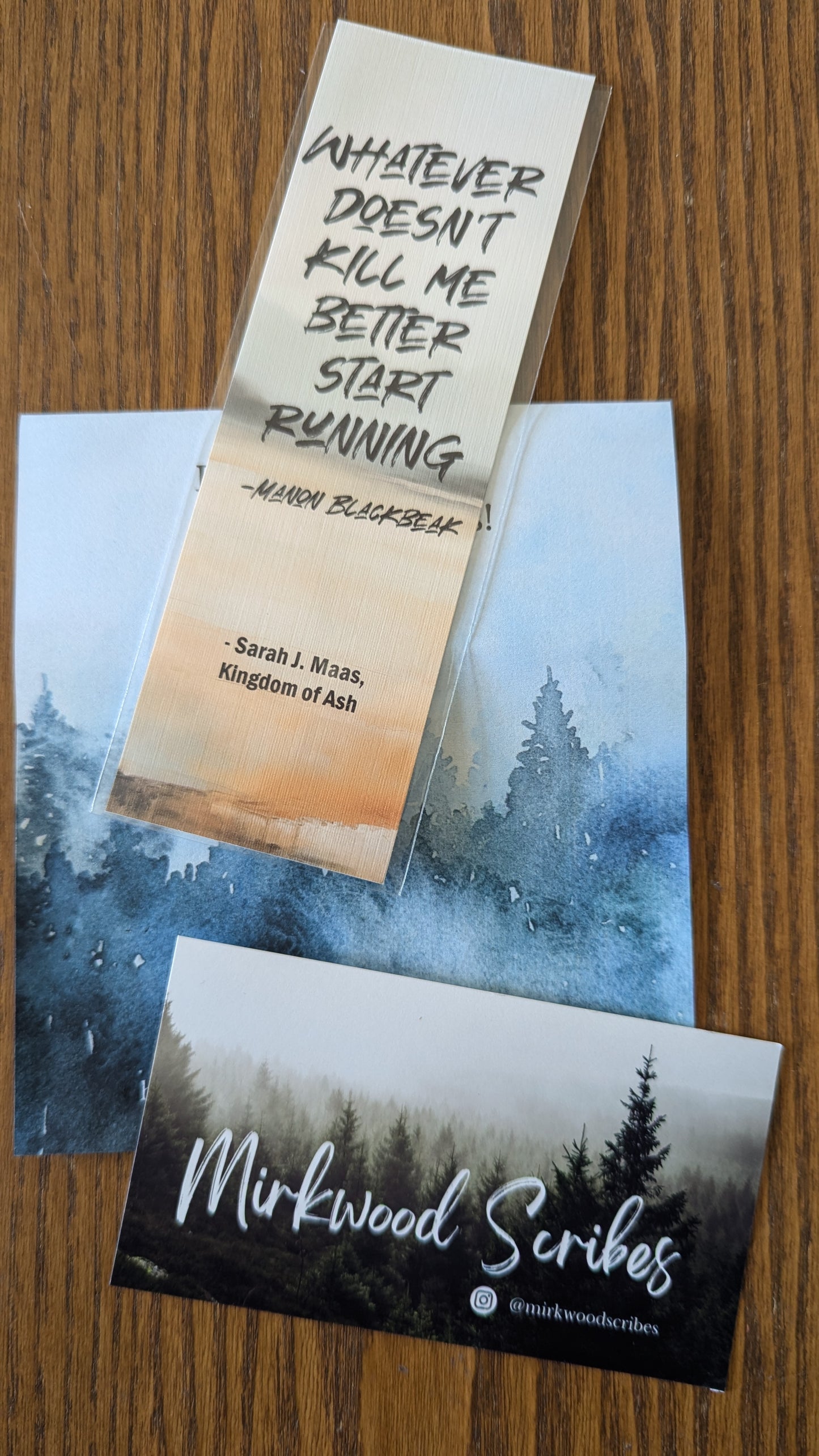 Mirkwood Scribes - Sarah J Maas Watercolor Bookmark